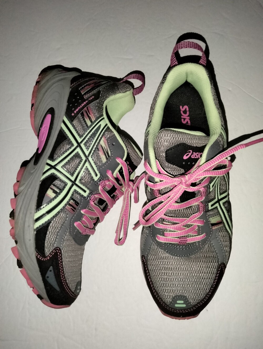 ASICS (Size 8.5) Multicolored Lace Up Gel Venture 5 Athletic Running Shoes